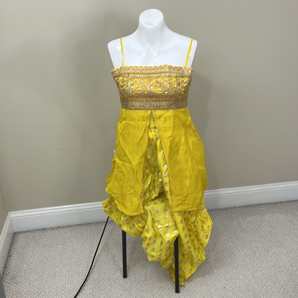 NWT House of Masaba Women's Yellow Designer Dhoti Set - Indian Ethnic - Picture 2 of 10
